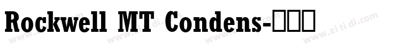 Rockwell MT Condens字体转换